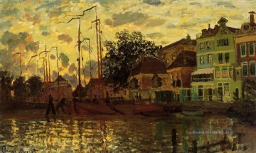 die Dike bei Zaandam Abend Claude Monet Ölgemälde
